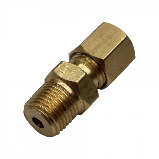 [P302] Brass Single Compression Union 3/16" (4.8mm) Hose Tube to 1/8" (3.2mm) Male BSP Thread