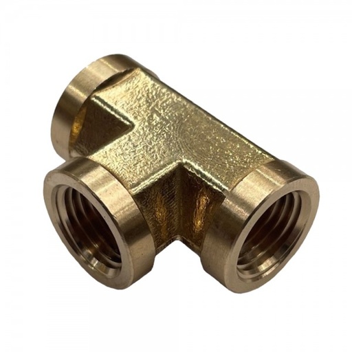[P3502] Brass Female Tee Piece 1/4" (6.3mm) Female BSP Thread