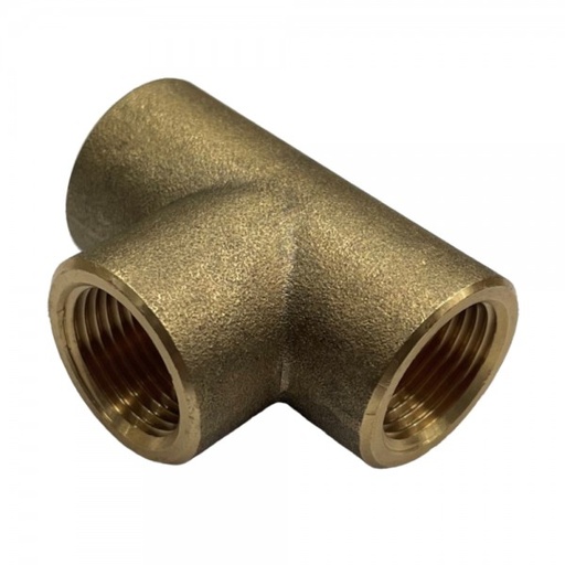 [P3503] Brass Female Tee Piece 3/8" (9.5mm) Female BSP Thread