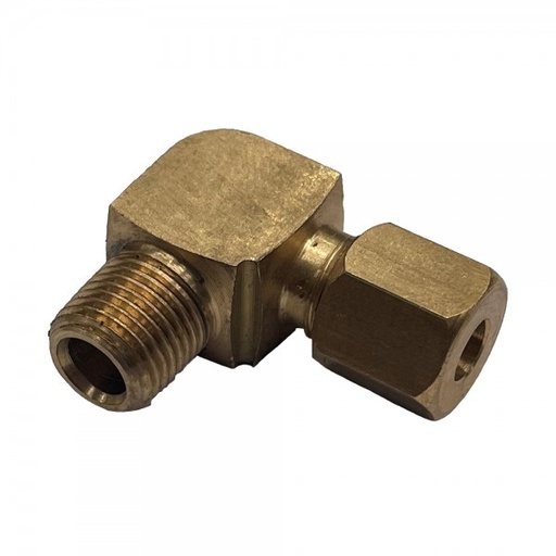 [P504] Brass Compression Union Elbow 1/4" (6.3mm) Tube to 1/8" (3.2mm) Male BSP Thread