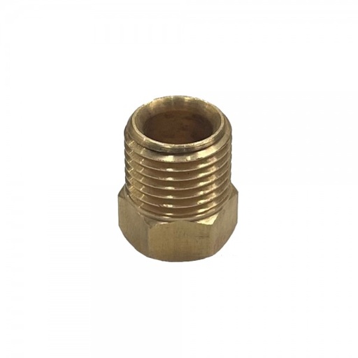 [P5803] Brass Inverted Flare Nut 1/4" (6.3mm) Hose Tube to 7/16" (11.13mm)x24 Thread