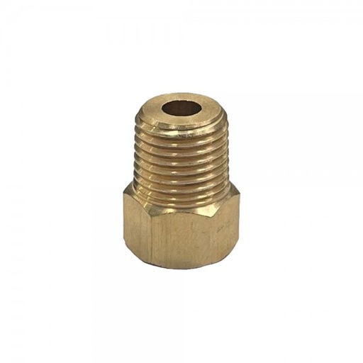 [P6205] Brass male Inverted Flare Union 5/16" (7.9mm) Hose Tube to 1/4" (6.3mm) Male BSP Thread