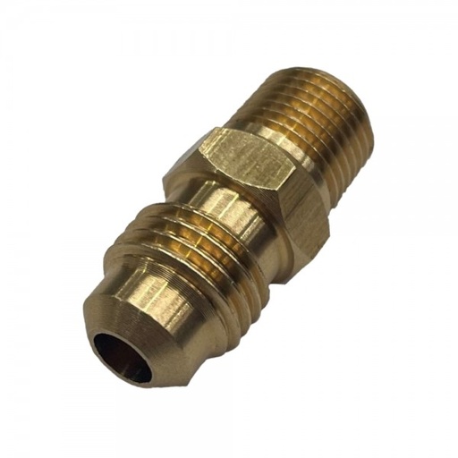 [P706] Brass Male Flare Union 1/4" (6.3mm) Hose Tube x 1/8" (3.2mm) Male BSP Thread