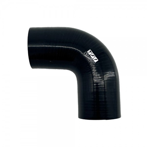 [SH-E90-54-50-BLK] Silicone Hose Black 90 Deg Elbow 54mm (2.125") ID, 50mm Leg Length