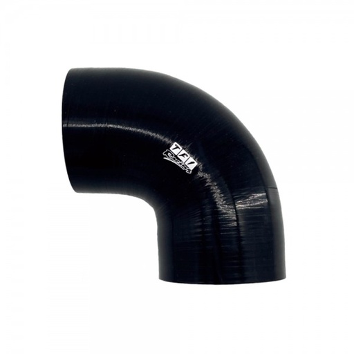 [SH-E90-70-50-BLK] Silicone Hose Black 90 Deg Elbow 70mm (2.75") ID, 50mm Leg Length