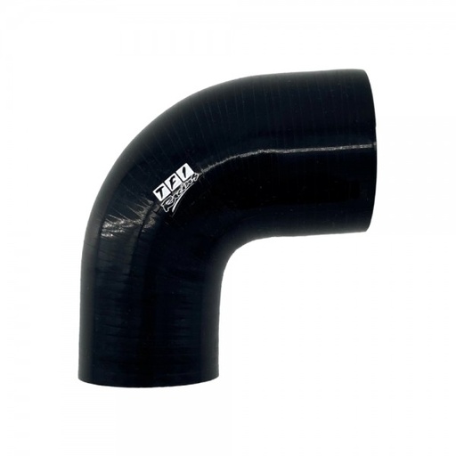[SH-RE90-70-63-BLK] Silicone Hose Black 90 Deg Reducing Elbow 70 to 51mm (2.75" to 2.5") ID, 50mm Leg Length