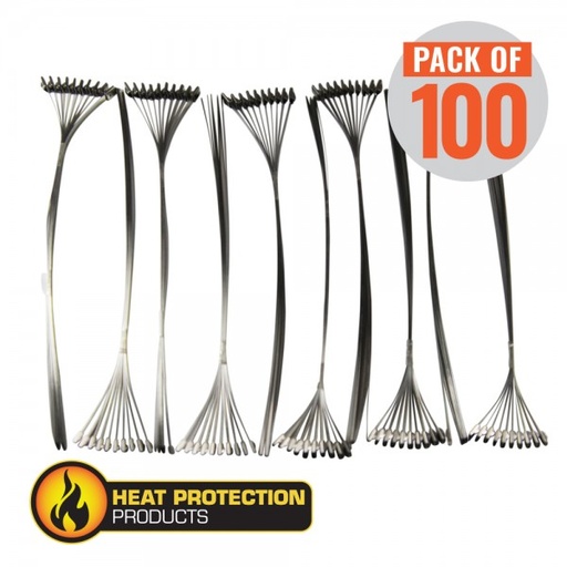 [114100] Exhaust Wrap Stainless Steel Locking Ties 355mm(14 Inch) Long Heavy Duty Qty 100