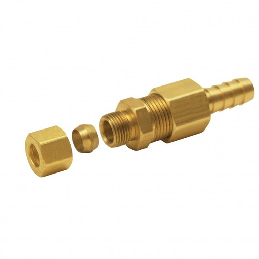 [13031] Derale Universal 5/16" Trans Cooler Line to 3/8" Hose Barb Comp Fitting