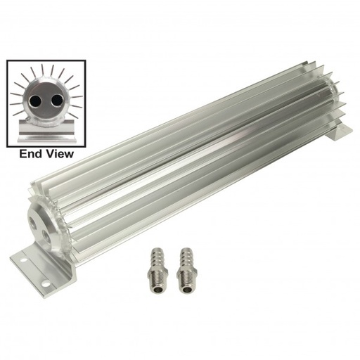 [13260] Aluminium Heat Sink Fluid Cooler 10-1/4" x 3". 1/4" Npt Inlet Derale (Old)