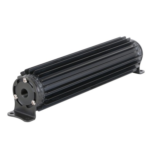 [13270] Aluminum Black Heat Sink Fluid Cooler 14-1/4" x 3". 1/2" Npt Inlet Derale