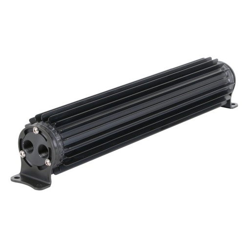 [13281] Aluminum Black Heat Sink Fluid Cooler 17-1/4" x 3". 3/8" Npt Inlet Derale