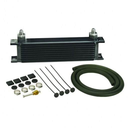 [13401] Derale Transmission 10 Row Stacked Plate Cooler Kit -6AN Male Fittings