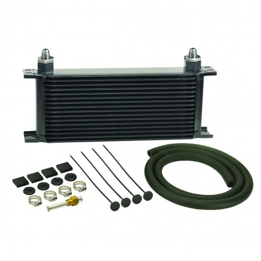 [13402] Derale Transmission 16 Row Stacked Plate Cooler Kit -6AN Male Fittings