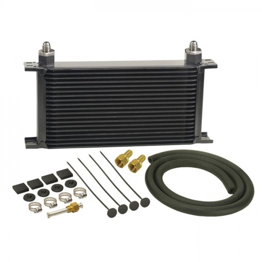 [13403] Derale Transmission 19 Row Stacked Plate Cooler Kit -6AN Male Fittings