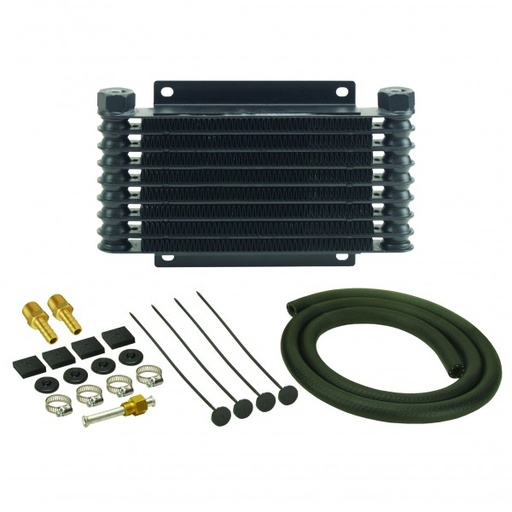 [13612] Derale Transmission 9 Row Plate & Fin 10-1/8"x5-1/2"x1-1/4" Cooler Kit
