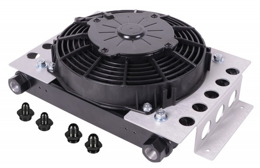 [13754] Derale Atomic Cooler Plate & Fin 15 Row 12-3/4"x9-3/8"x3-15/16", -6AN/-8AN