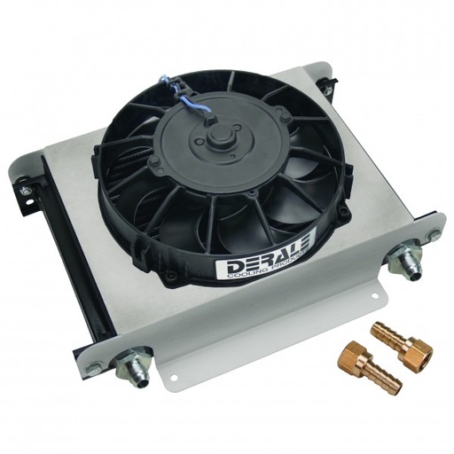 [13760] Derale Hyper-Cool Fluid Cooler 25 Row 13"x10"x5-5/8" 8" Fan