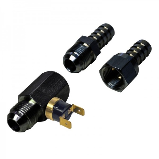 [15721] Derale 180°F In-Line Remote Cooler Fan Control Thermostat -8AN