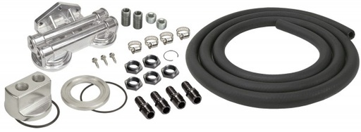 [15749] Derale Universal Oil Filter Relocation Kit, Dual Mount 1/2" NPT