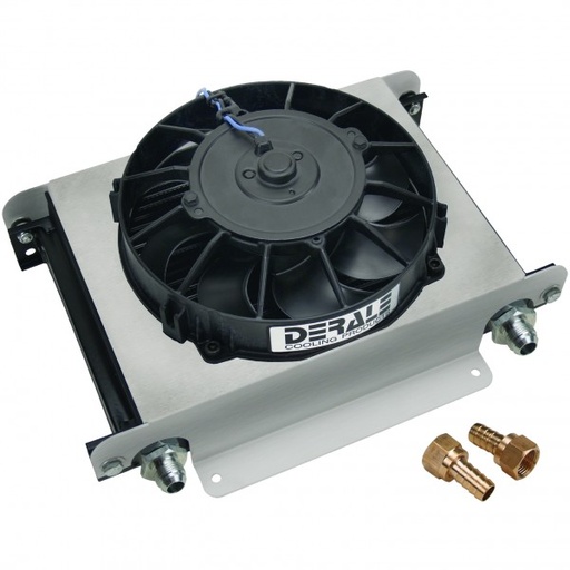 [15860] Derale Hyper-Cool Fluid Cooler 25 Row 13"x10"x5-5/8" 8" Fan