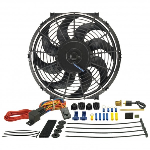 [16012] Derale 12" Tornado Reversible 880Cfm Electric Fan with 180°F Thermostat