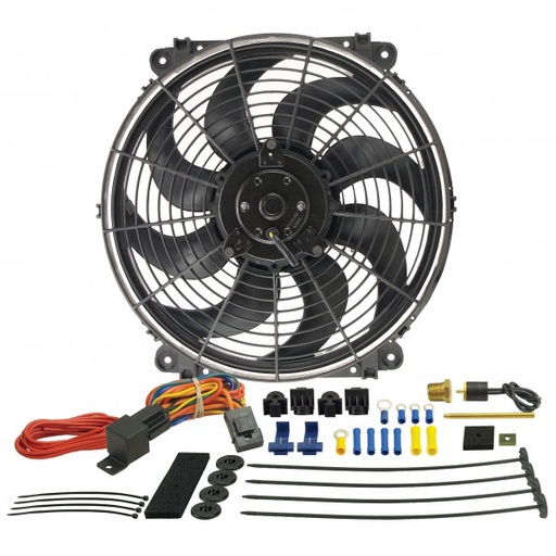 [16014] Derale 14" Tornado Reversible 1350Cfm Electric Fan with 180°F Thermostat