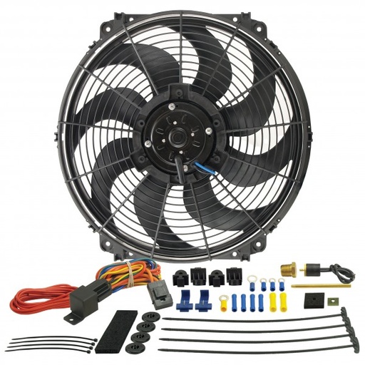 [16016] Derale 16" Tornado Reversible 2175Cfm Electric Fan with 180°F Thermostat