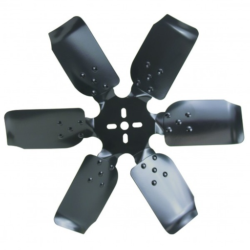 [17319] Derale Standard Rotation Rigid Steel 6 Blade Race Fan Black 19 Inch