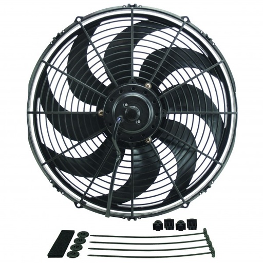 [18916] Derale Dyno-Cool 16" Curved Blade Electric Puller (Reversible) Fan 1980cfm