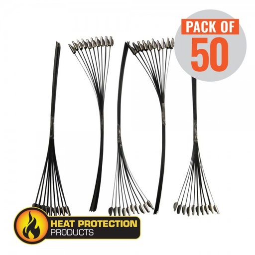 [208050] Exhaust Wrap Stainless Black Locking Ties 200mm (8 Inch) Long Heavy Duty Qty 50