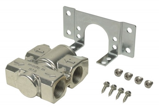 [25792] Derale Billet Aluminium Fluid Control Thermostat 1/2" NPT Ports & Bracket