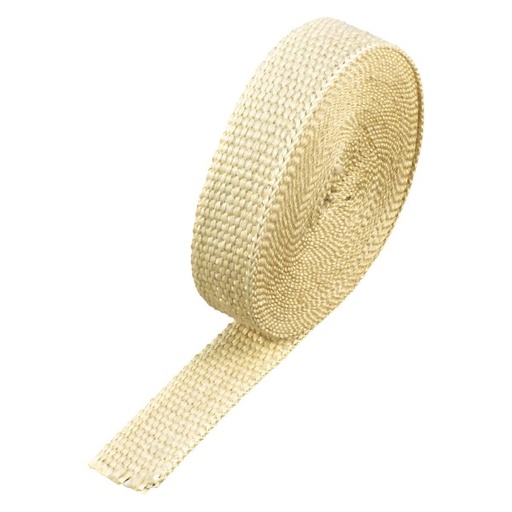 [301025E] Fawn Coloured Exhaust Wrap 25mm(1") Wide x 7.5mt(25ft) Roll 650°C Continuous