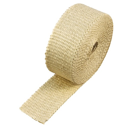 [302025E] Fawn Coloured Exhaust Wrap 50mm(2") Wide x 7.5mt(25ft) Roll 650°C Continuous