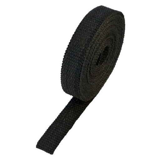 [321025B] Black Coloured Exhaust Wrap 25mm(1") Wide x 7.5mt(25ft) Roll 650°C Continuous