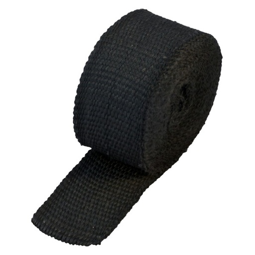 [322010B] Black Coloured Exhaust Wrap 50mm(2") Wide x 3mt(10ft) Roll 650°C Continuous