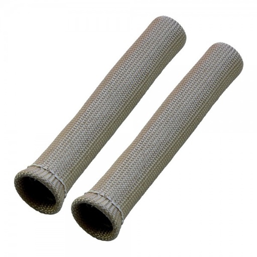 [380201] Spark Plug Heatshield Insulation Boot Fawn Set 2 Universal 1"Id bends to 90°