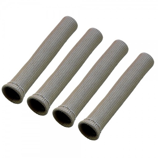[380401] Spark Plug Heatshield Insulation Boot Fawn Set 4 Universal 1"Id bends to 90°