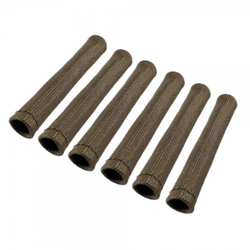 [380860] Spark Plug Heatshield Insulation Boot Shield Lava Race 1" ID bends 90° - 6Pk
