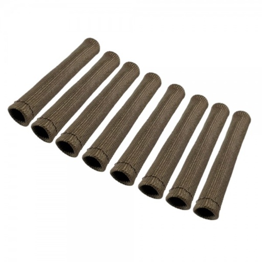 [380880] Spark Plug Heatshield Insulation Boot ShieldLava Race 1" ID bends 90° - 8Pk