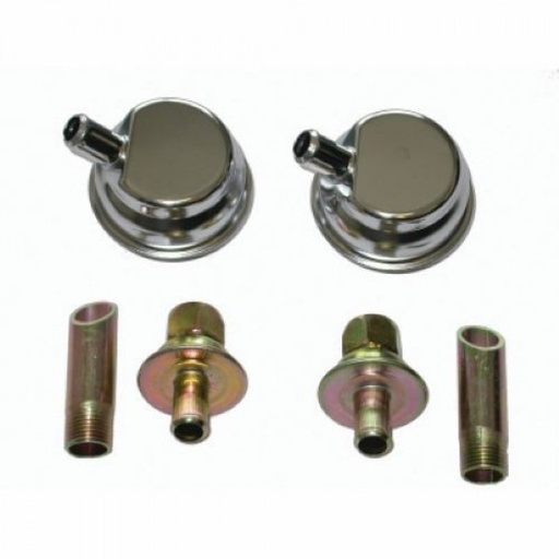 [40700] Crankcase Universal Evacuation System Chrome Weld In Tubes One Way Check Valves