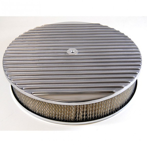 [40822] Full Finned Aluminium Air Cleaner 14" x 3" Holley Edelbrock Paper Filter