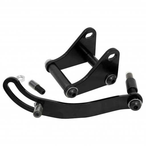 [41316] Power Steering Pump Bracket Kit Black Steel Chevrolet Small Block Lwp + Swp