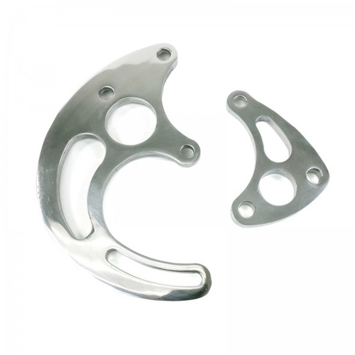 [41327] Power Steering Pump Polished Aluminium Bracket Set Chevrolet Sm Block Lwp