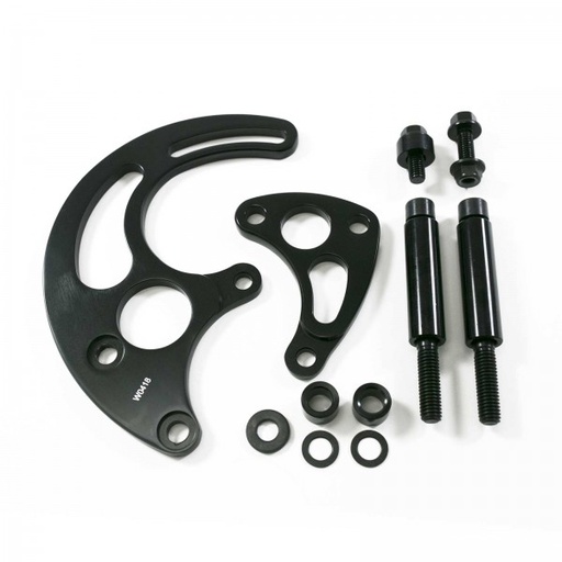 [41328] Power Steering Pump Black Aluminium Bracket Set Chevrolet Sm Block Lwp
