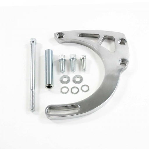 [41336] Alternator Bracket Mid-Mount Kit Polished Aluminium Chevrolet Small Block Lwp