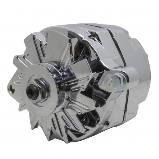 [42405] Alternator Ford 1966-91 V6 V8 Chromed 110 Amp 1 Wire Built in Regulator