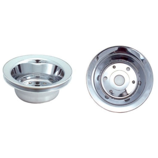 [4428] Pulley Crankshaft Single Groove Lwp Chromed Steel Small Block Chevrolet 265-400