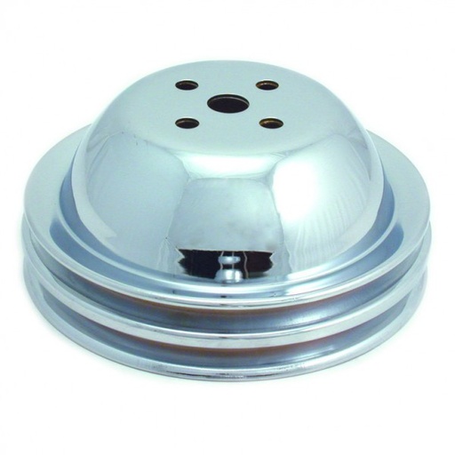 [4458] Pulley Water Pump Double Groove Swp Chrome Steel Big Block Chevrolet 396-454