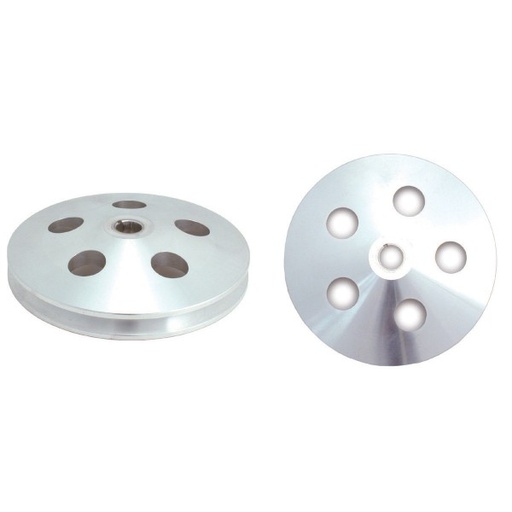 [4489] Pulley GM Power Steering Single Groove Machined Alloy 5/8" Shaft 5-3/4" Diam