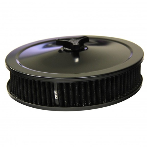 [456-921BLK] Black Air Cleaner 9" Wide x 2" Tall Holley Edelbrock Quadrajet Carburettor